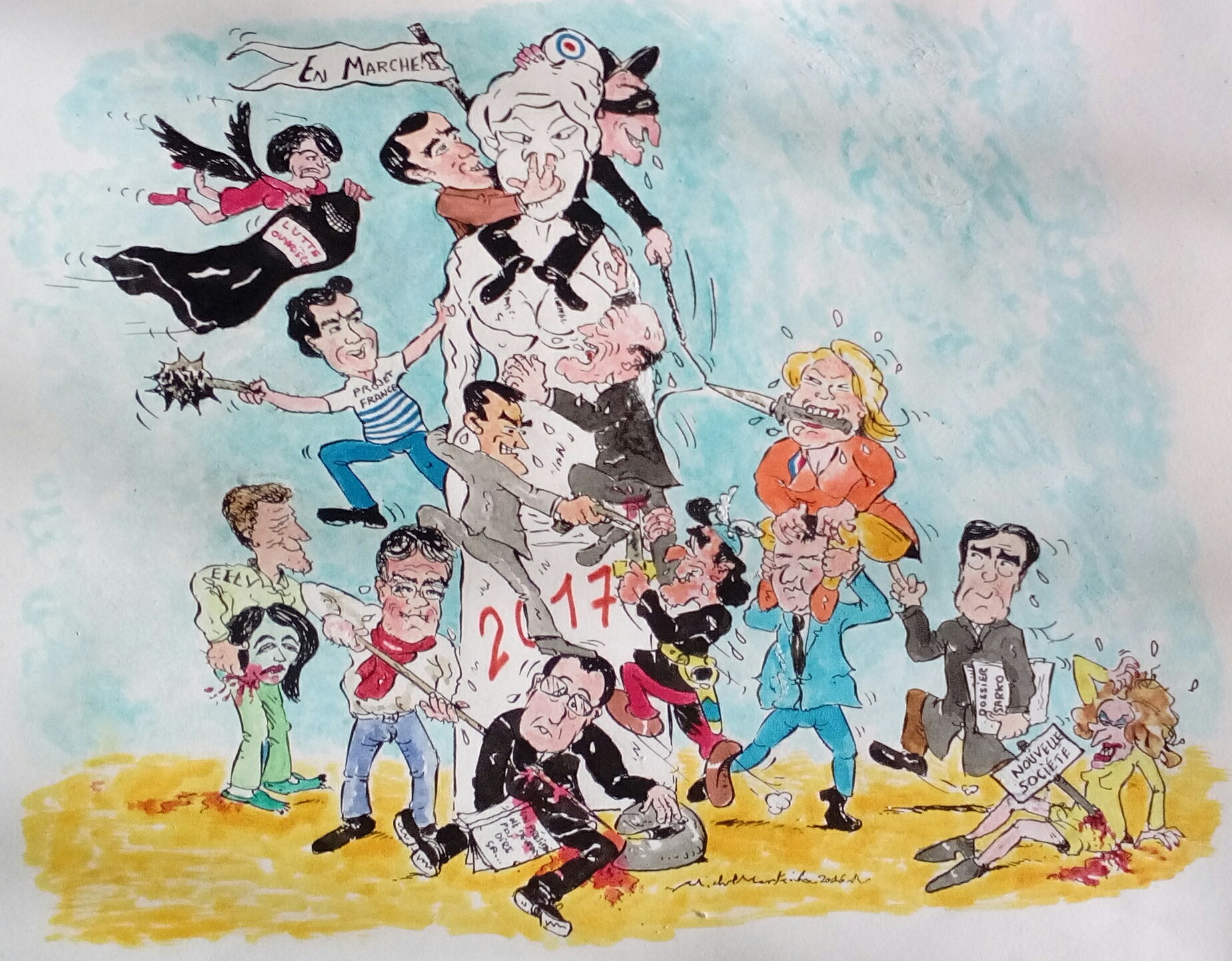 Les candidats aux élections présidentielles 2017 se battent pour conquérir MARIANNE