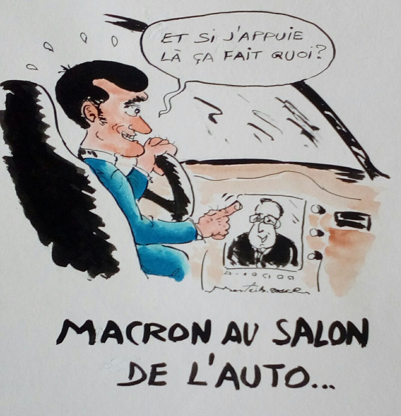 salon de l'auto : macron met hollande sur siège éjectable