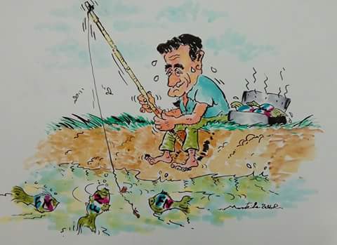 SARKOZY pêche le poisson